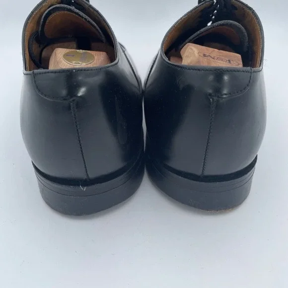 William Chatsworth Black Wing‎ Tip Vintage Dress Shoes Made England 11D